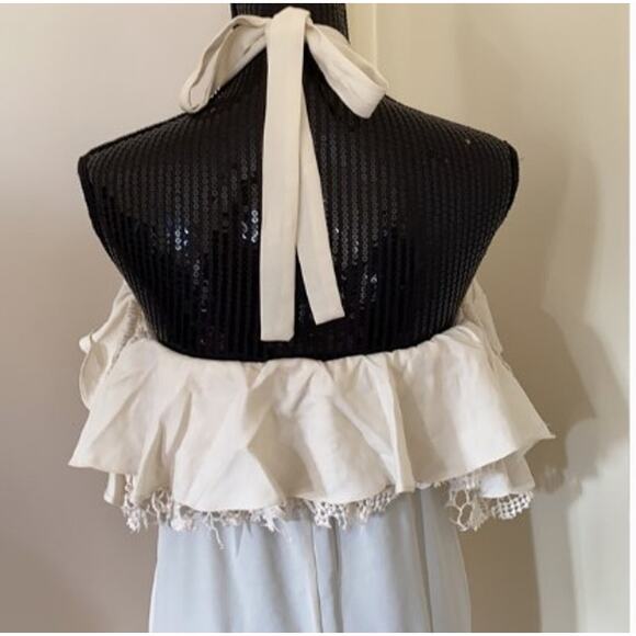 NWT Lovers+Friends Maxi Lace and Ruffle Dress - Picture 8 of 13